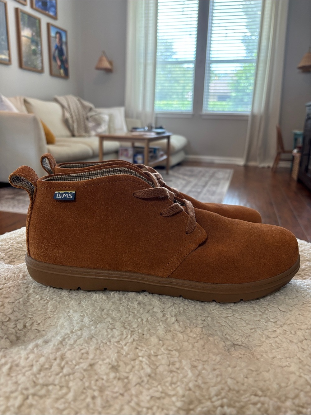 LEMS | 11.5 M / 13 W | Unisex Camel Lion’s Mane Suede Chukka Bootie New!!